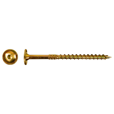 Puidukruvi 6×60 T30 FLANGE (seibpea, 100 tk/pk, kollane tsink) PGB