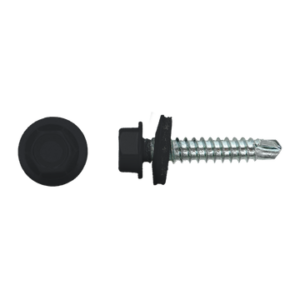 Plekk-katuse kruvi 4,8×55 EPDM isepuuriv RAL9011 (RR33) tsingitud – PGB (250 tk/pk), (pakis 250tk) , grafiitmust